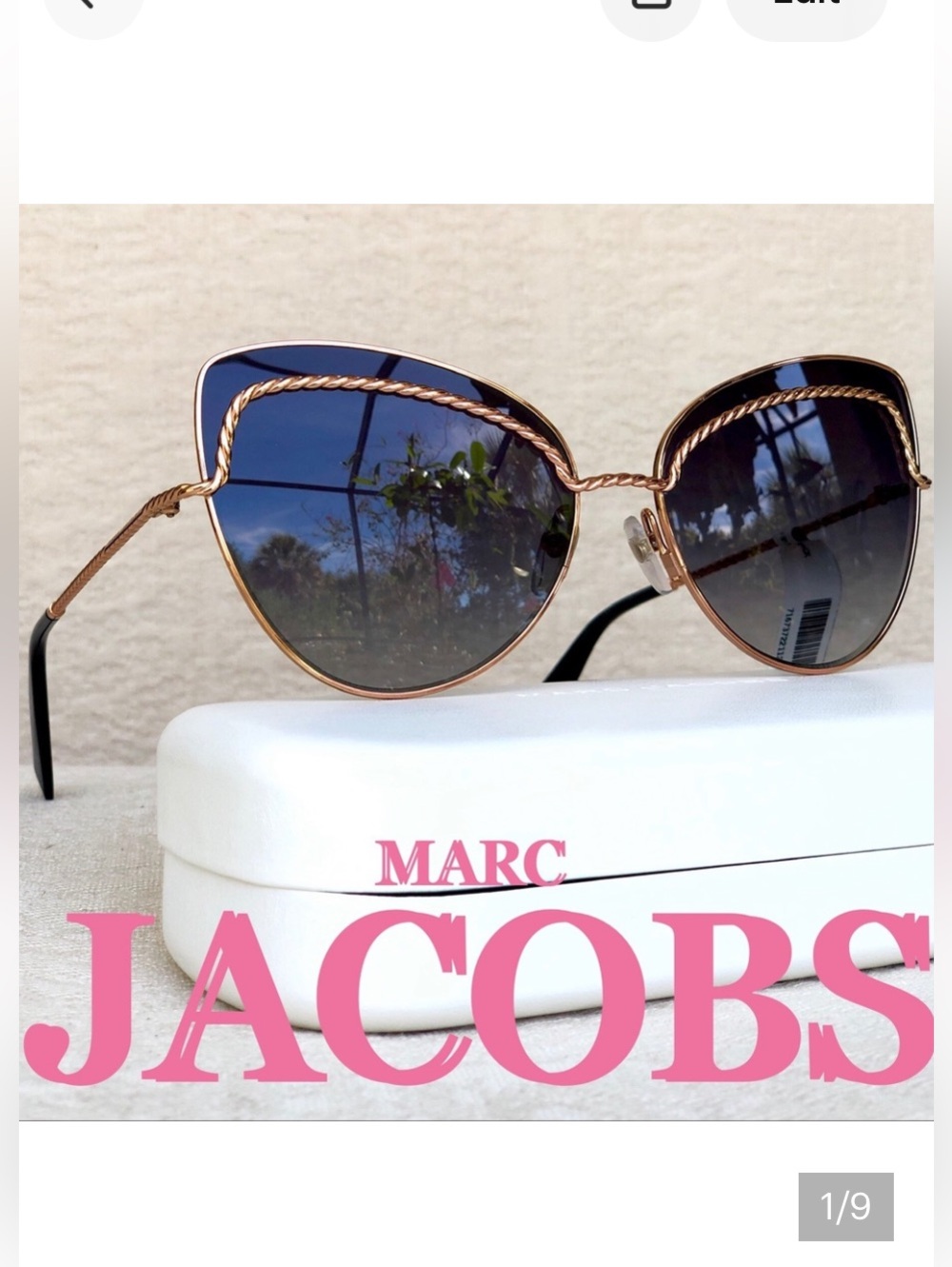 New MARC JACOBS 61mm cat eye sunglasses